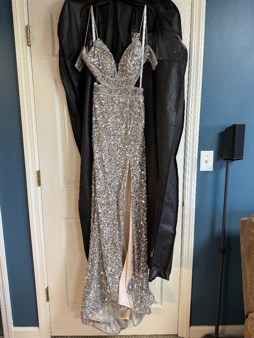 Rachel Allan Size 4 Multicolor Sequin Gown